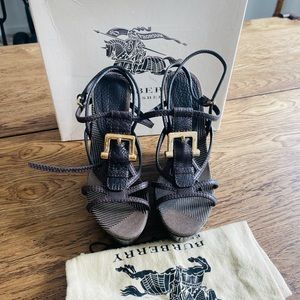 Brand new Burberry wedge sandal..